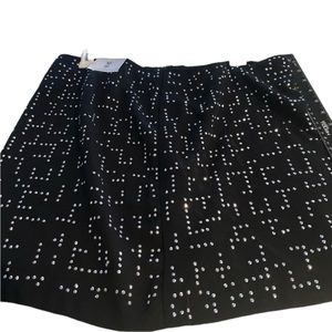 GAP size 10 black studded skirt above the knee with silver studs skirt NWT